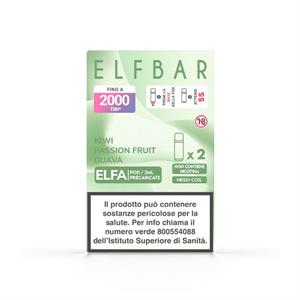 ELFA POD KIWI PASSION FRUIT GUAVA 0MG - ELFBAR