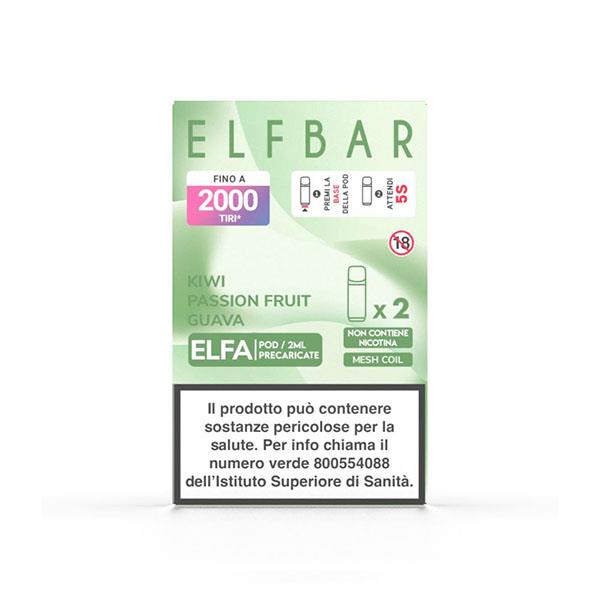 ELFA POD KIWI PASSION FRUIT GUAVA 0MG - ELFBAR