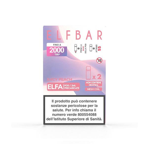 ELFA POD JUICY PEACH 0MG - ELFBAR
