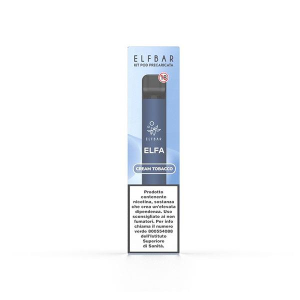 ELFA DEVICE + POD CREAM TOBACCO 20MG - ELFBAR