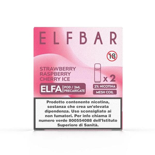 ELFA POD STRAWBERRY RASPBERRY CHERRY ICE 20MG - ELFBAR
